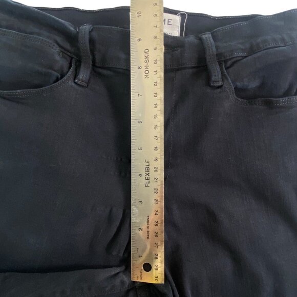 FRAME Women Le High Skinny Film Noir Stretch Denim Stretch Sz 27 Black 7-19 - Picture 10 of 15